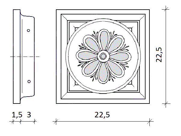 Perforated with plate Perforated with plate