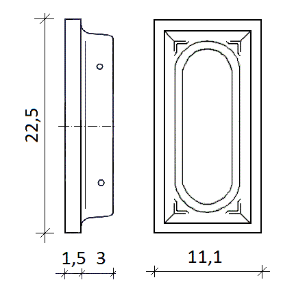 Tile with plate half Tile with plate half