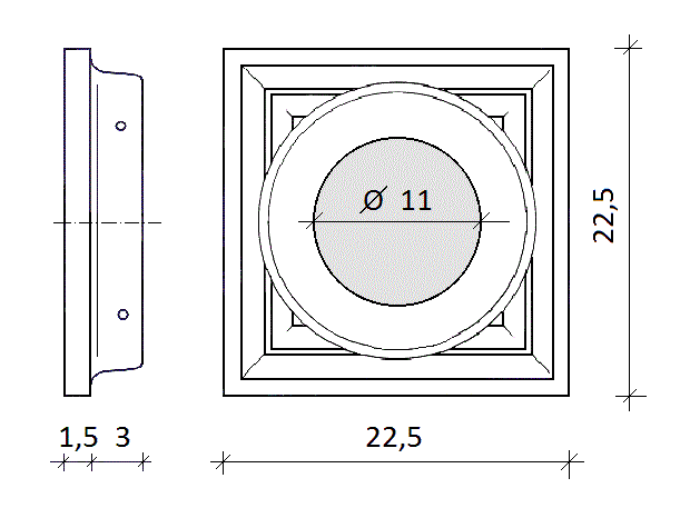 Access with plate Access with plate