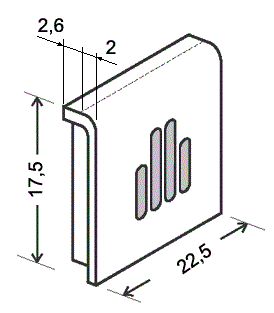 Perforated plain pedestal straight with columns Perforated plain pedestal straight with columns