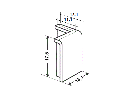 Plain pedestal corner 11.1×11.1 cm Plain pedestal corner 11.1×11.1 cm