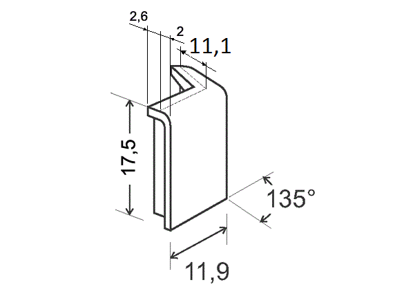 Pedestal corner 135° Pedestal corner 135°